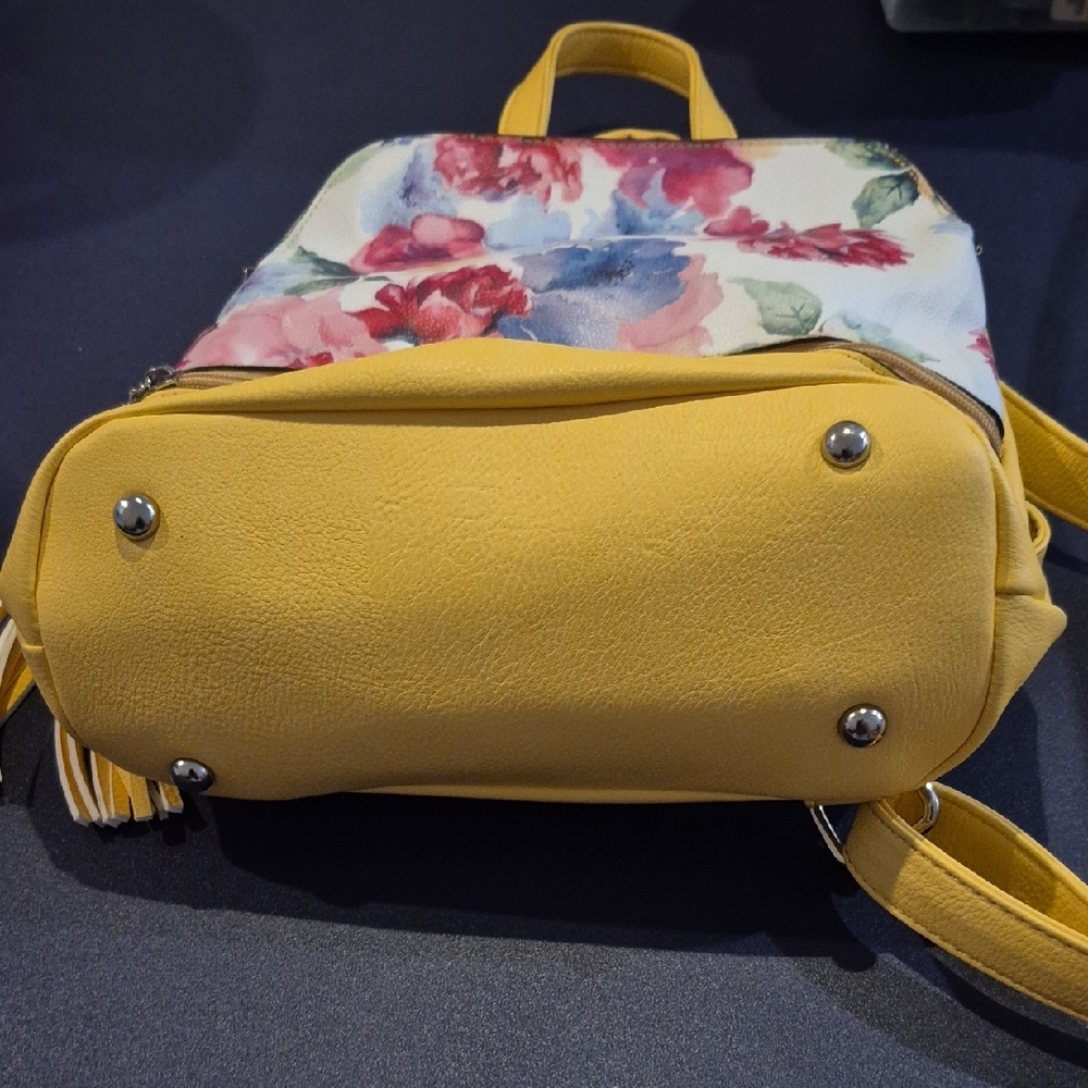 Floral Yellow Backpack - Picture 9 of 9